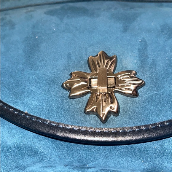 Patricia Nash Camila Nubuck Leather Hobo Bag Midnight Blue - Picture 6 of 10